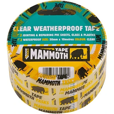 Abbildung von Everbuild 2CLEAR10 EBD Mammut klares wetterfestes Klebeband, 50 mm x 10 m