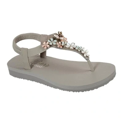Abbildung von Skechers Meditation Zehentrenner, Damen, Größe: 41, Taupe Schuhe