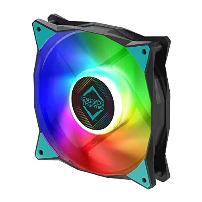 Abbildung von Iceberg Thermal IceGALE RGB 120 mm PWM Dual Kugellager ARGB Gehäuselüfter adressierbar, Schwarz