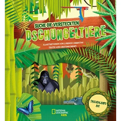 Abbildung von Taschenlampe an! Suche die versteckten Dschungeltiere: National Geographic Kids
