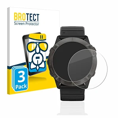 Abbildung von BROTECT Schutzglas für Garmin Fenix 6X Pro (3 Stück) Schutzfolie Panzer Folie Glas [Extrem Kratzfest 9H, Anti Fingerprint, Ultra Transparent]