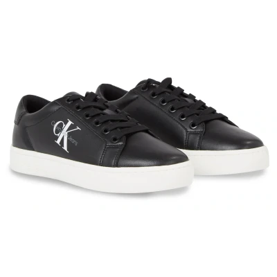 Abbildung von Calvin Klein Jeans Classic Cupsole Laceup Sneaker low, Damen, Größe: 35, Black/bright white Schuhe