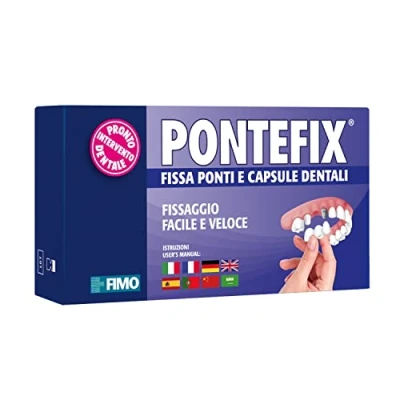 Abbildung von Pontefix Dentalzahnzement Befestigt Brücken, Kronen und Stiftzähne, Selber Machen