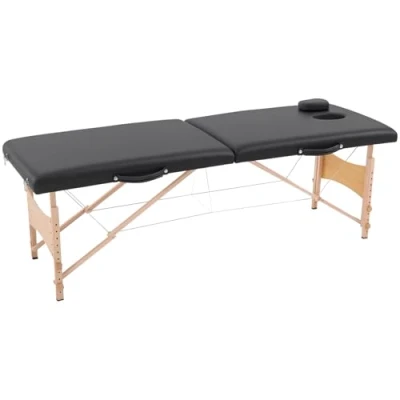 Abbildung von HOMCOM Massageliege Mobiler Massagetisch (Set, 1 St., Massagebett), Schwarz 186 x 60 58 81 cm