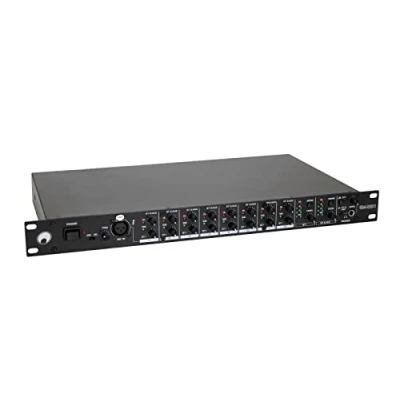 Abbildung von OMNITRONIC EM 280 Entertainment Mixer 8 Kanal Stereo Mischpult mit 2 regelbaren Zonen Ausgängen, 19&quot;