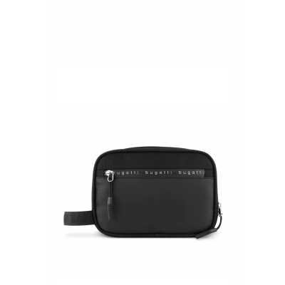 Abbildung von bugatti Blanc Delight Kulturtasche, Kulturbeutel aus Tarpaulin Light &amp; Nylon, schwarz