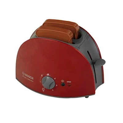 Abbildung von Theo Klein 9578 Bosch Toaster I Mit mechanischer Toastfunktion Inklusive 2 Scheiben Spielzeugtoast Maße: 15 cm x 12 10,5 Spielzeug für Kinder ab 3 Jahren, TK