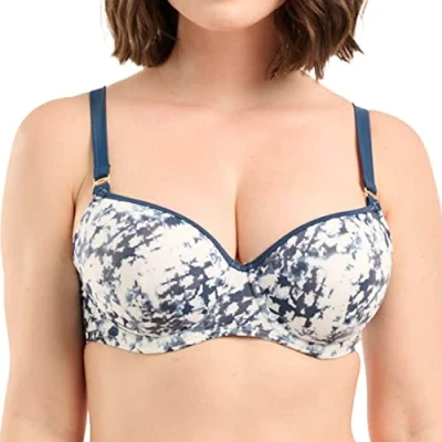 Abbildung von Sans Complexe Damen All In The Details Badeanzugoberteil mit Bügel, Tie &amp; Dye Navy, 80C