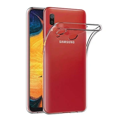 Abbildung von AICEK Hülle Compatible für Samsung Galaxy A30 Transparent Silikon Schutzhülle Case Clear Durchsichtige TPU Bumper Handyhülle (6,4 Zoll)