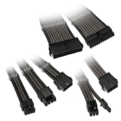 Abbildung von KOLINK Sechs Kabelverlängerungssätze Sleeved Cable Kit Enthält 24 polige 4+4 8 und 6+2 Pc Kabel PCIe Funktioniert mit 5.0 (Rotguss)