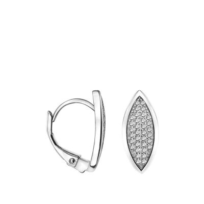 Abbildung von SOFIA MILANI Damen Ohrringe 925 Silber mit Zirkonia Steinen Oval Creolen 20805