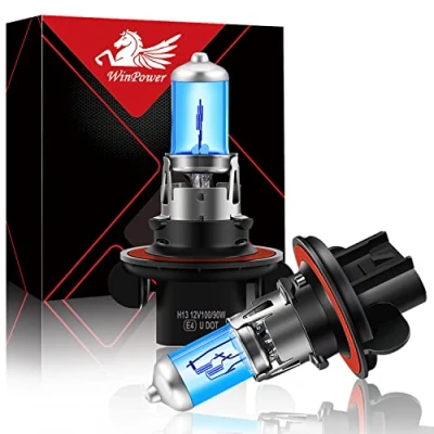 Abbildung von Winpower H13 / 9008 P26.4t Halogen Scheinwerferlampen 100W/ 90W 5000K Warmweiß Fernlicht/Abblendlicht Lampe 12V Auto Birne, 2 Stücke