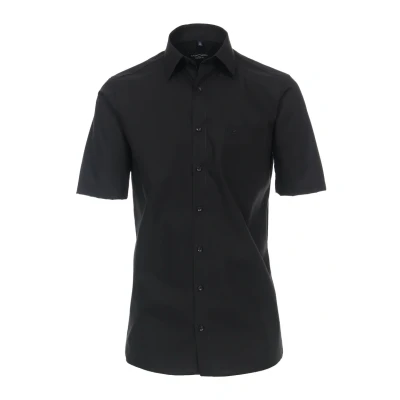Abbildung von CASAMODA Comfort Fit Hemd Halbarm New Kent Kragen Popeline schwarz Gr. 42