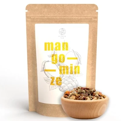 Abbildung von Alpaca Tea Mango Früchteteemischung lose wiederverschließbar (100g, Minze)