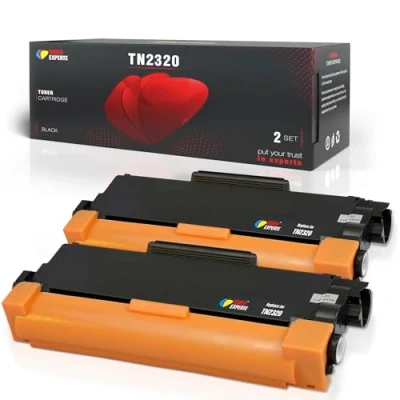 Abbildung von Toner Experte Kompatibel für Brother TN2320 TN2310 Schwarz Tonerkartusche Ersatz TN 2320 MFC L2720DW DCP L2500D L2520DW HL L2300D L2340DW L2360DN Druckerpatronen 2er Pack