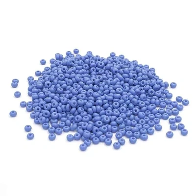 Abbildung von Rocailles Perlen in kornblumenblau 3mm 20 Gramm von Vintageparts zum Schmuck selber Machen