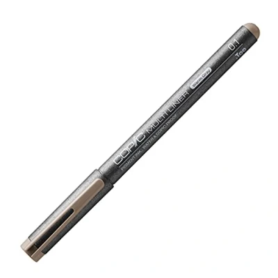 Abbildung von COPIC Multiliner 0,1 mm, Warm Gray, Fineliner mit einer feinen Spitze und wasserbeständiger Pigmenttinte