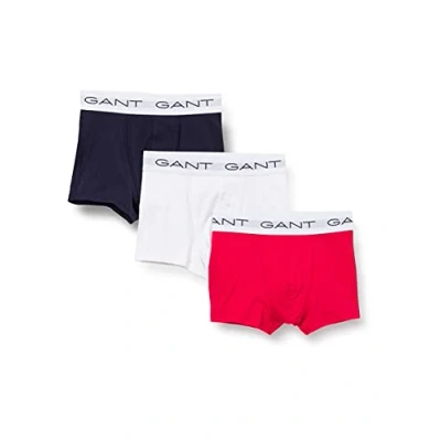 Abbildung von Gant Jungen Boy&#039;s Trunk 3 Pack Boxershorts 3ER Pack, Multicolor, 134/140