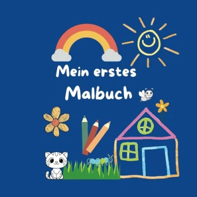 Abbildung von Mein erstes Malbuch: Malbuch ab 1 Jahr, Großes Ausmalbuch Mit einfachen Motiven zum Ausmalen Förderung der Feinmotorik und Kreativität. vielen niedlichen Tiermotiven