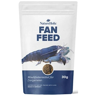 Abbildung von NatureHolic Fächerfeed I Fächergarnelen Futter Staubfutter speziell für hohem Fettanteil 11% Proteine von Wirbellosen, Mikrooganismen und Algen 30g