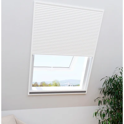 Abbildung von Windhager Insektenschutzrollo &quot;für Dachfenster, 2in1 EXPERT&quot;, transparent, mit Plissee, BxH: 110x160 cm