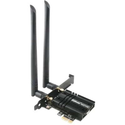 Abbildung von WLAN Karte, Intel AX210 Bluetooth5.3, Bis zu 5400Mbit/s Tri Bands(6G/5G/2.4G) PCIe WiFi 6 Karte für Windows 11/10(64bit)