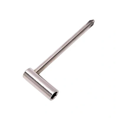 Abbildung von LGEGE Halsspannstabschlüssel 7 mm mit Kreuzschraubendreher für Taylor Gitarre (Silber)