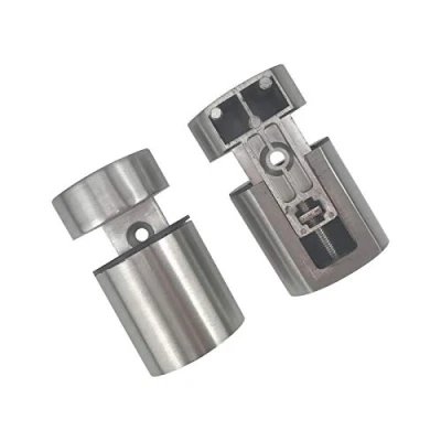 Abbildung von quantio DURALINE Regalträger für Wandregal Nickel gebürstet, 4 x 3,5 6 cm (BxTxH), Holz oder Glasplatten von 24 mm, Stückzahl:2 Stück