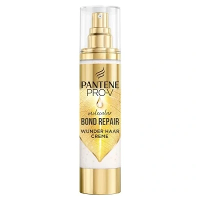 Abbildung von Pantene Molecular Bond Repair Leave In Wunder Haarcreme 90ml, Haarpflege mit Pro V Konzentrierter Formel für Alle Geschädigten Haartypen, Nährt, Stärkt und Macht das Haar Weich, Repariert Spliss