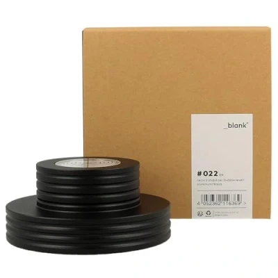 Abbildung von _blank #022bk Stabilisator für Schallplattenspieler integrierte Libelle Plattengewicht Aluminium schwarz 306g Auflagegewicht