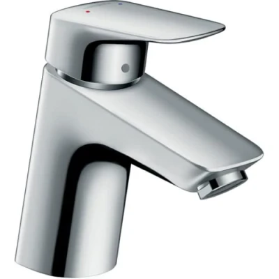 Abbildung von hansgrohe Waschtischarmatur &quot;Logis&quot;, 7cm, besonders wassersparend mit Zugstangen Ablaufgarnitur, chrom