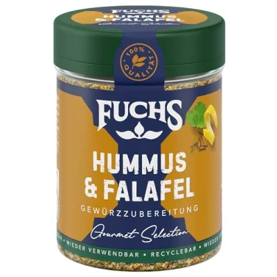 Abbildung von Fuchs Gourmet Selection Orient Hummus &amp; Falafel Gewürzzubereitung, nordafrikanische Gewürzmischung, nachfüllbarer Gewürz Mix, ideal als Dip Würzer, vegan, 70 g