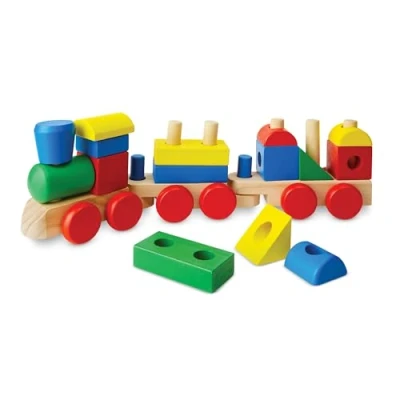 Abbildung von Melissa &amp; Doug 10572 Zugspielset zum Stapeln, mehrfarbig