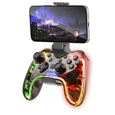 Abbildung von MarsGaming MGP BT, Wireless Bluetooth Controller, RGB Neon, Smartphone Adapter, Gyroskop und haptische Vibration, analoge Joysticks, Gamepad für Switch, PC, Mac, Android, iOS, Raspberry Pi, PS3