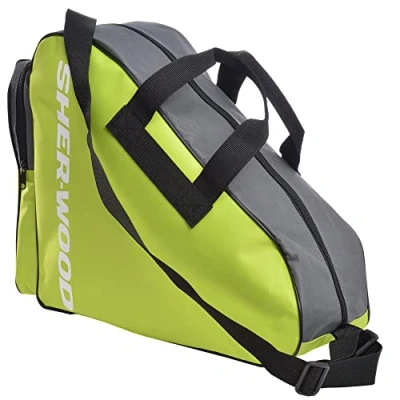 Abbildung von Sherwood Schlittschuhtasche, Inliner Tasche für Erwachsene und Kinder, Eishockey Bag, ideal Rollschuhe Eislaufschuhe (Grün)