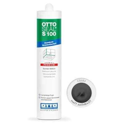 Abbildung von OTTO Chemie Silikon Ottoseal S100 Premium Sanitär 300ml, Silikon, gebrauchsfertig, Exzellente Verarbeitbarkeit, für innen und außen, ideal zum Abdichten