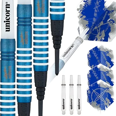 Abbildung von Unicorn Silver Star Gary Anderson Soft Tip Darts, blau, 17 g