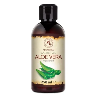 Abbildung von Aloe Vera Öl 250ml Barbadensis Leaf Extract Brasilien Basisöl Raffiniert Rein und Natürlich Oel Intensive Pflege für Gesicht Körper Haare