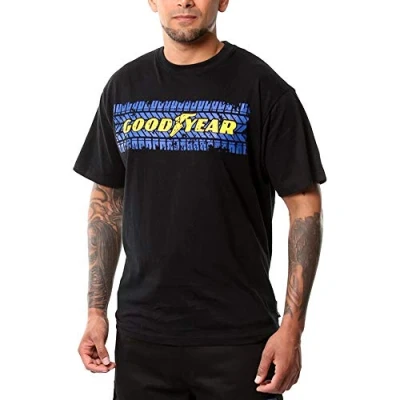Abbildung von Goodyear Zwei Farbigen Distressed Print Short Sleeve T Shirt, X Large, Schwarz, 1