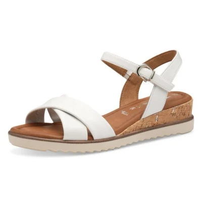 Abbildung von Tamaris Plateausandalette, Damen, Größe: 41, White Schuhe