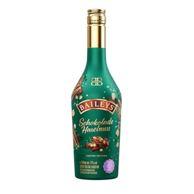 Abbildung von Baileys Schokolade Haselnuss Original Irish Cream Likör Limitierte Edition so cremig, ein Hasel genuss! Purer Genuss auf Eis B Corp zertifiziert 17% vol 500ml Einzelflasche