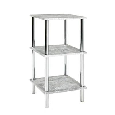 Abbildung von HAKU Möbel Regal betonoptik, chrom, MDF, Metall Maße: B 39 cm x H 77 T cm, Style: Modern