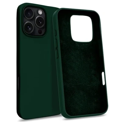 Abbildung von MyGadget Hülle für iPhone 16 Pro Max Gummierte Handyhülle [ 3 Layer Struktur ] Schutzhülle mit Soft Inlay &amp; Hardcase Cover außen Olivgrün