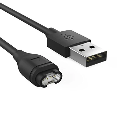 Abbildung von Moko Ladekabel Kompatibel mit Garmin Fenix 6/6 Pro/6S/6S Pro/6X/6X Pro/5/5S/5X/Forerunner 745/245/945/935/Instinct/Vivoactive 4/4S/3/Vivosport/Venu Datenkabel USB Kabel Ladestation, Schwarz