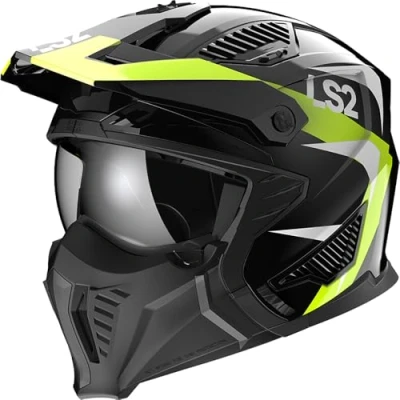 Abbildung von LS2, Jet modularhelme motorrad DRIFTER Triality H V yellow 2206, XS