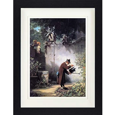 Abbildung von 1art1 Carl Spitzweg Poster Der Blumenfreund, 1855 Gerahmtes Bild Mit Edlem Passepartout Wand Bilder Im Bilderrahmen 40x30 cm