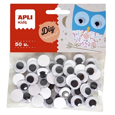 Abbildung von APLI Augenbeutel, Schwarz, selbstklebend, 15 mm, 50 Stück