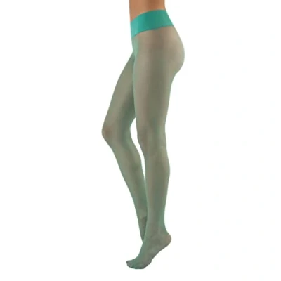 Abbildung von Calzitaly Seamless 15 DEN Strumpfhose, Damen, Größe: L/XL, Turquoise