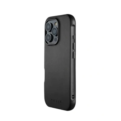 Abbildung von Mujjo Leather Shield Case iPhone 16 Pro Schwarz