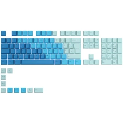 Abbildung von Glorious Gaming 115x GPBT Keycaps Cherry Profil, äußerst widerstandsfähiger PBT Kunststoff, optisch EIN Blickfang, überragende Akustik, Originalschrift, Deutsch Layout Ocean